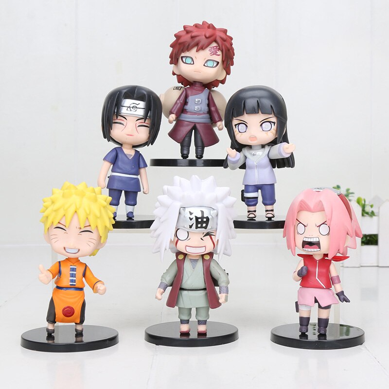Mô Hình Naruto - Sét 6 Mô Hình Sasuke Kakashi Sakura Gaara Itachi Obito Madara Killer Cực Đẹp - Mẫu 2