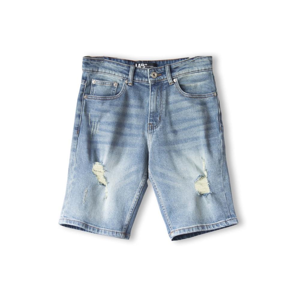 Quần short jean nam cao cấp vải coton co dãn