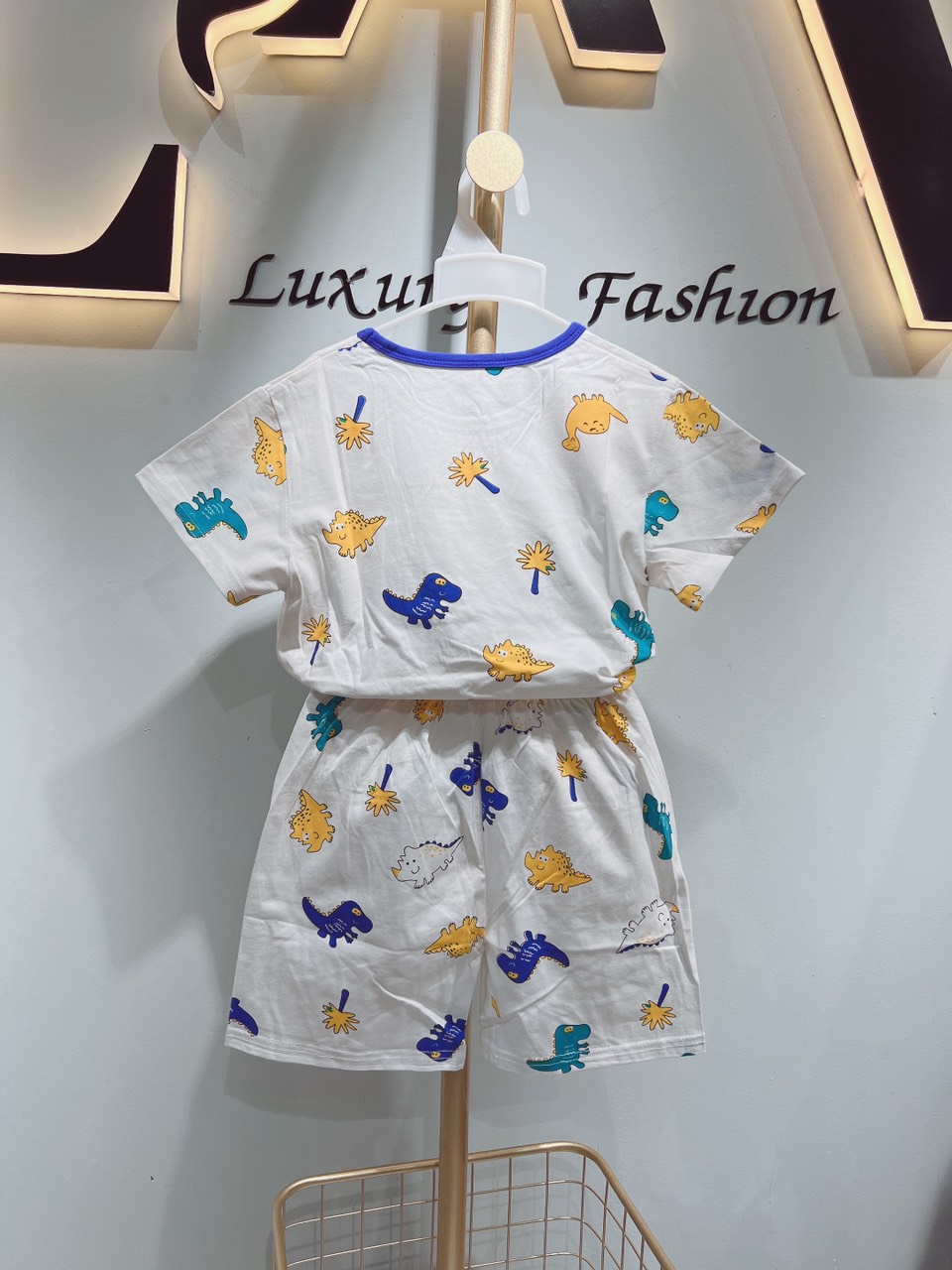 Đồ bộ thun bé trai ngắn tay Xanh Skater MS101302