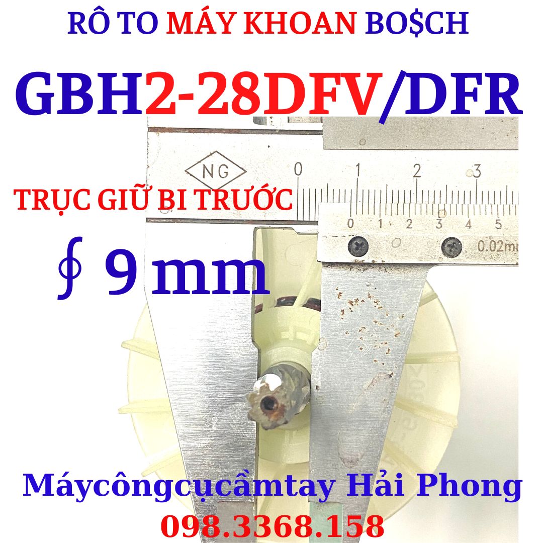 Rô to máy khoan bê tông 'BO$CH' 3 chức năng Mod.'GBH2-28DFR/DFV' ( 220V-50/60Hz-820W ). Rotor 7 rănr dấu Huyền