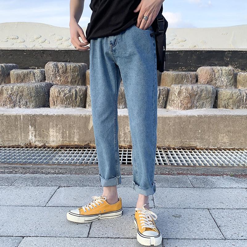 Quần Jeans Dài Ống Đứng Thời Trang Đường Phố Cho Nam