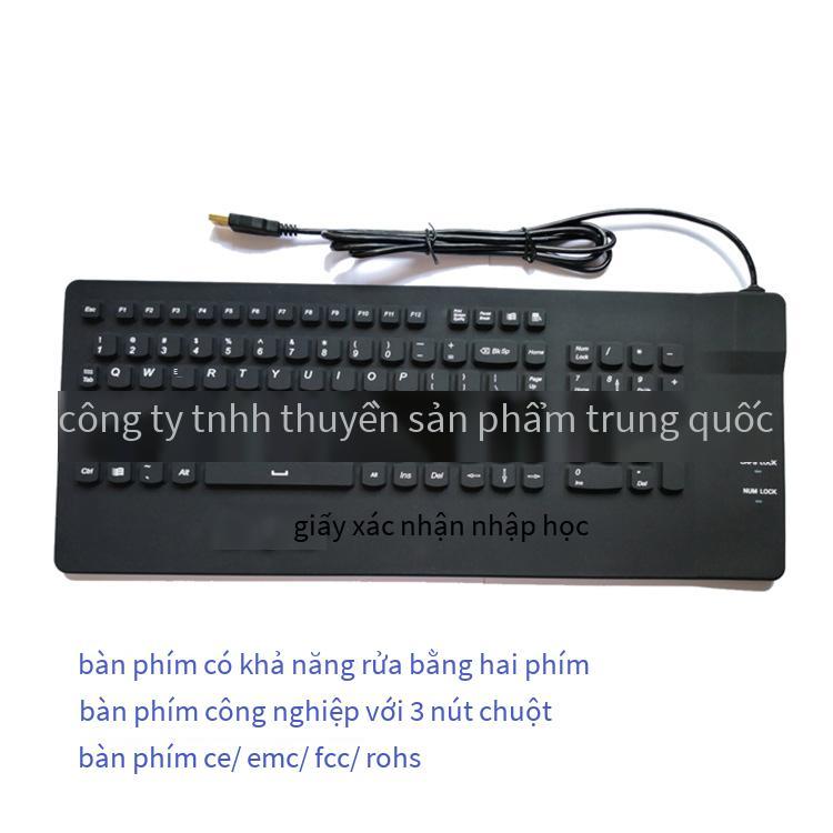 Giá thấp nhất chuột phím có dây tích hợp bàn phím y tế bàn phím công nghiệp có thể rửa bằng cồn khử trùng bàn phím có núm chuột