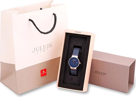 Đồng Hồ Nữ Julius Star Hàn Quốc JS-009LD Dây Thép Màu Xanh Đen
