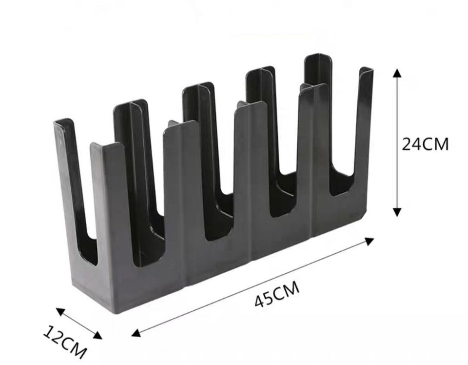 Combo kệ mica đựng ly nhựa, ly trà sữa, kệ úp cốc - 4 ngăn ngang tặng kệ đựng muỗng, ống hút, khăn giấy và chổi phất bụi cầm tay tiện lợi