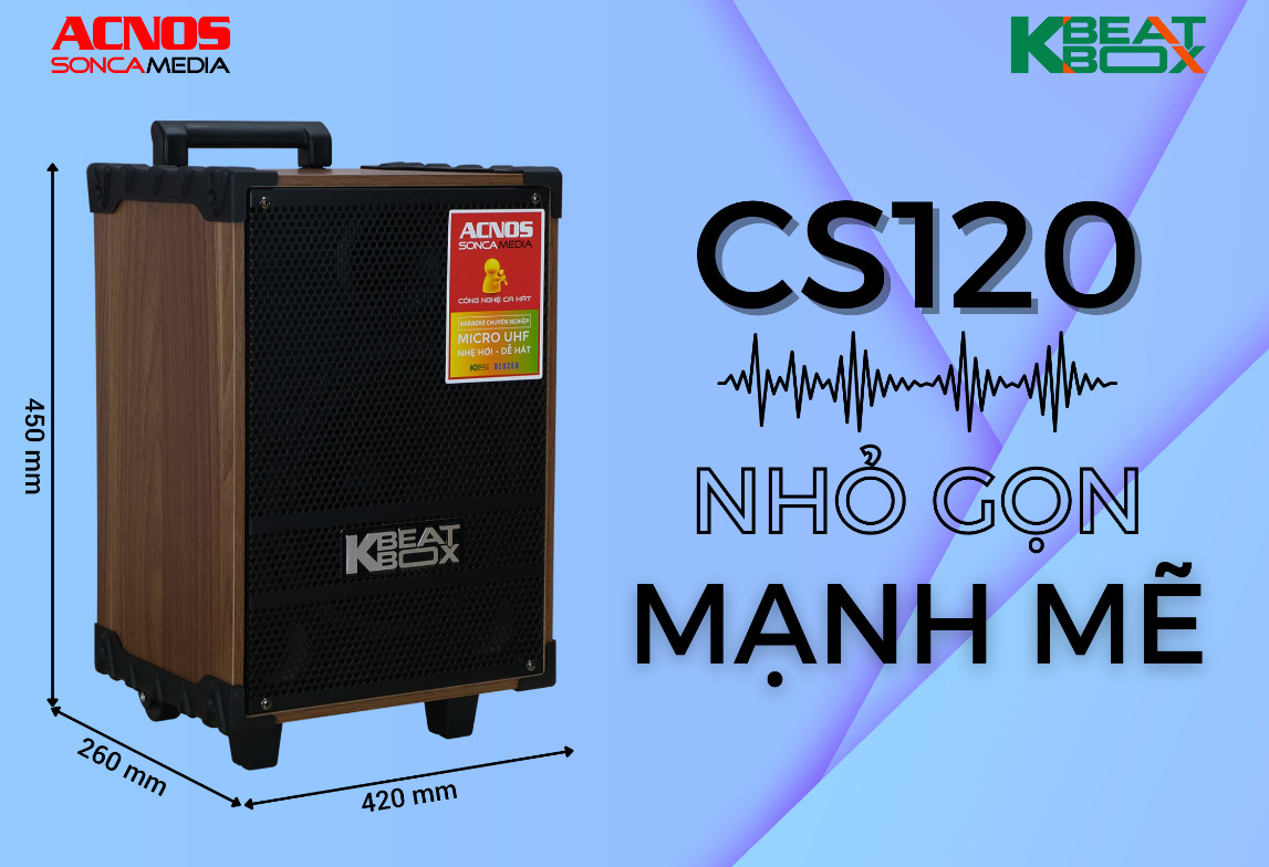 Dàn karaoke di động ACNOS CS120 - HÀNG CHÍNH HÃNG