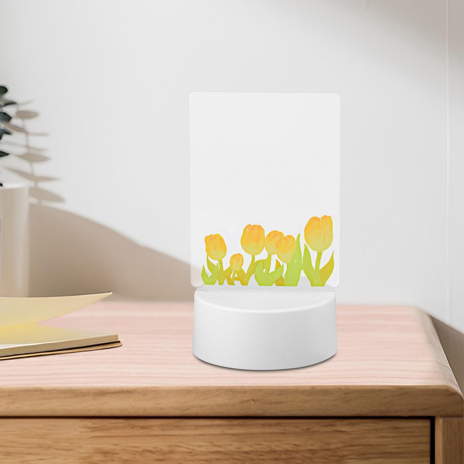 Transparent Acrylic Message Board Memo Light up Daily Moment