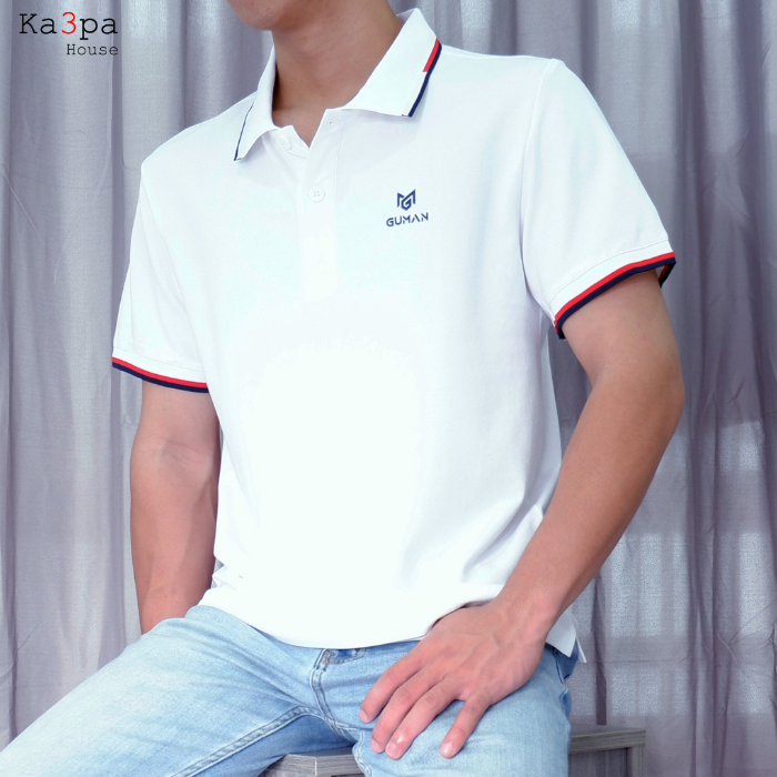 Áo Thun Polo Casual GUMAN White GW111