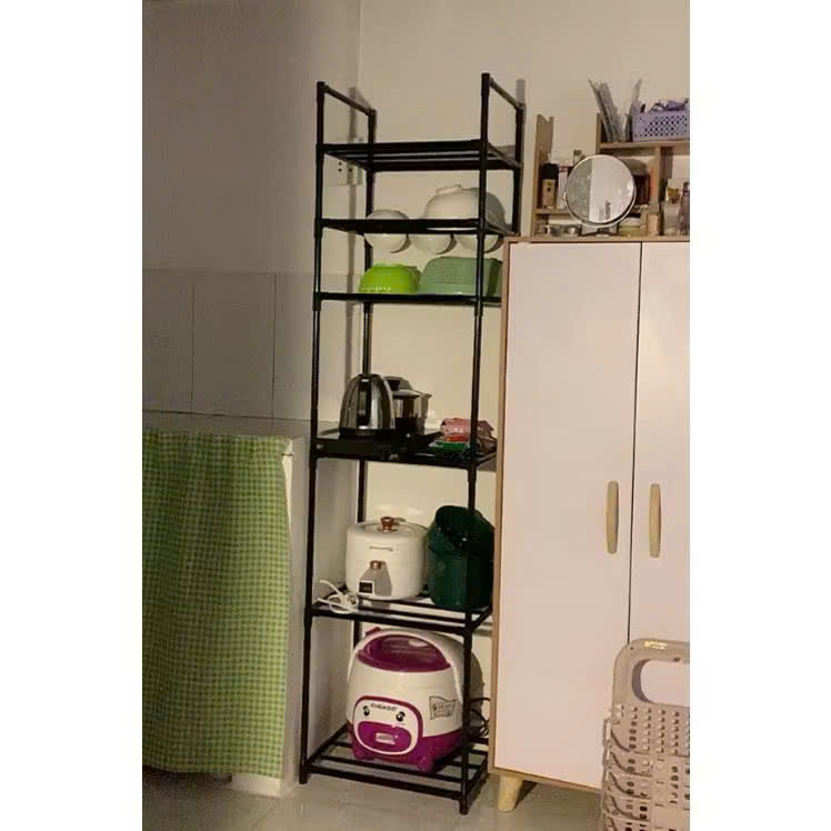Kệ Nhà Bếp, Kệ Phòng Khách 6 Tầng Đa Năng, Khung Thép Carbon Sơn Tĩnh Điện Chống Rỉ - HÀNG CHÍNH HÃNG MINIIN