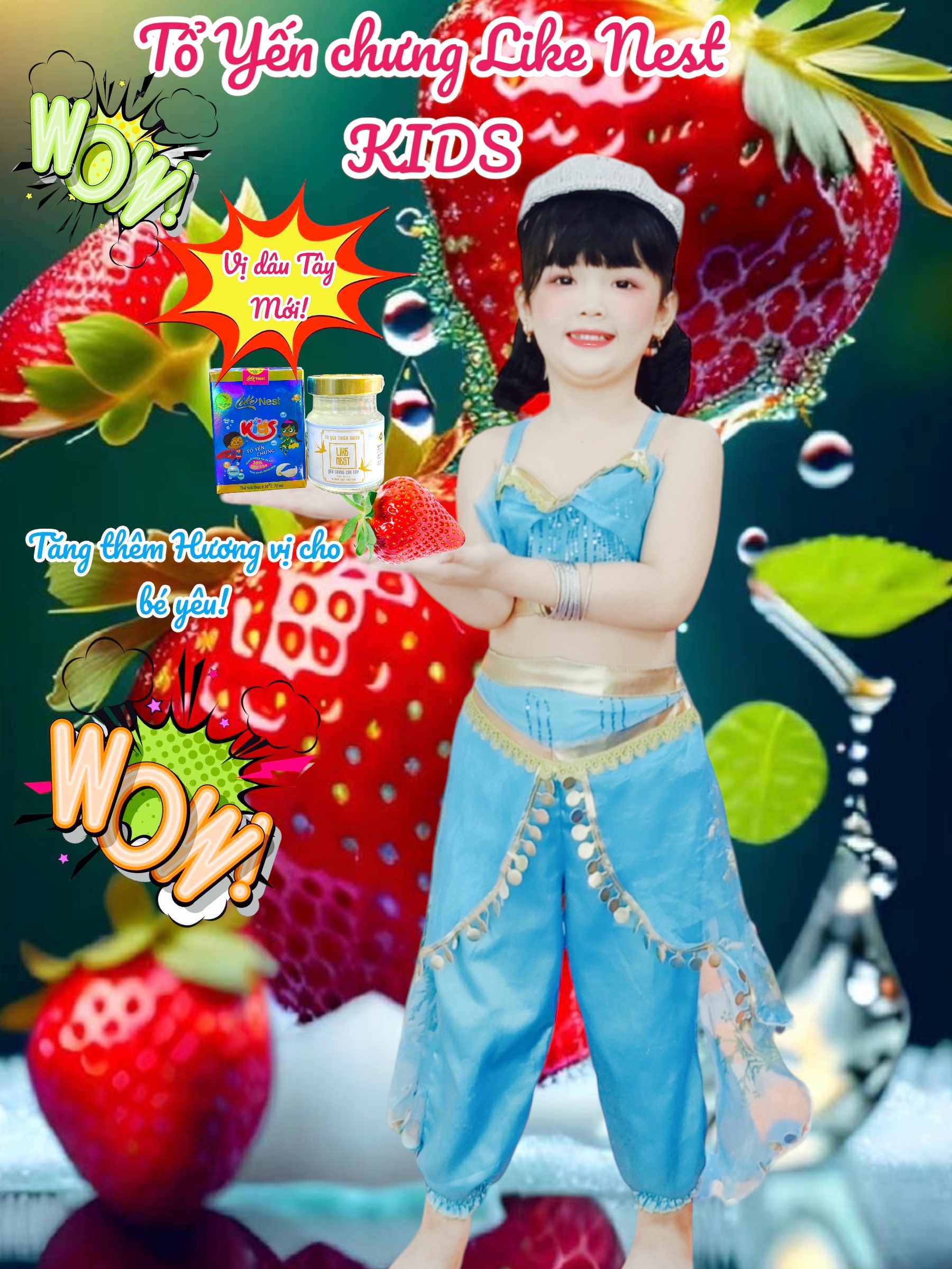 Yến Chưng Cho Bé Kids Hương Dâu Like Nest
