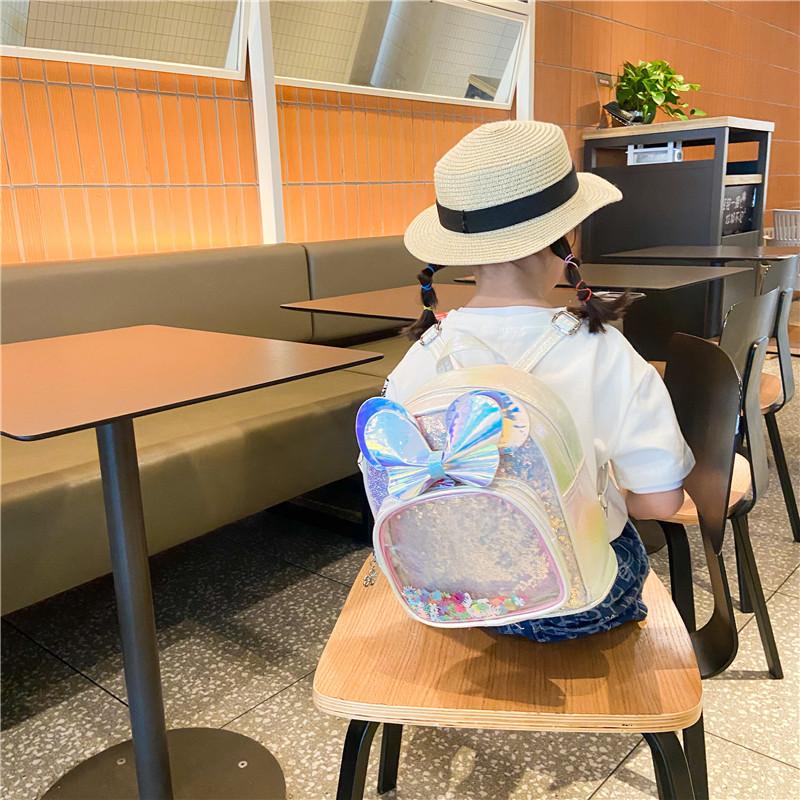 2-6Y Nơ Thiết Kế PU Trẻ Em Ba Lô Mẫu Giáo Schoolbag Hoạt Hình Trẻ Em Ba Lô Trẻ Em Học Túi Dễ Thương Bé Gái Lưng
