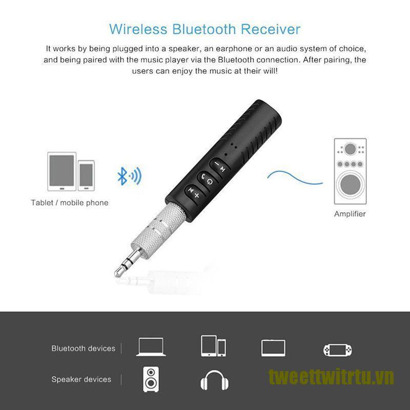 Thiết Bị Nhận Tín Hiệu Âm Thanh Bluetooth Không Dây Mini Giắc Cắm 3.5mm