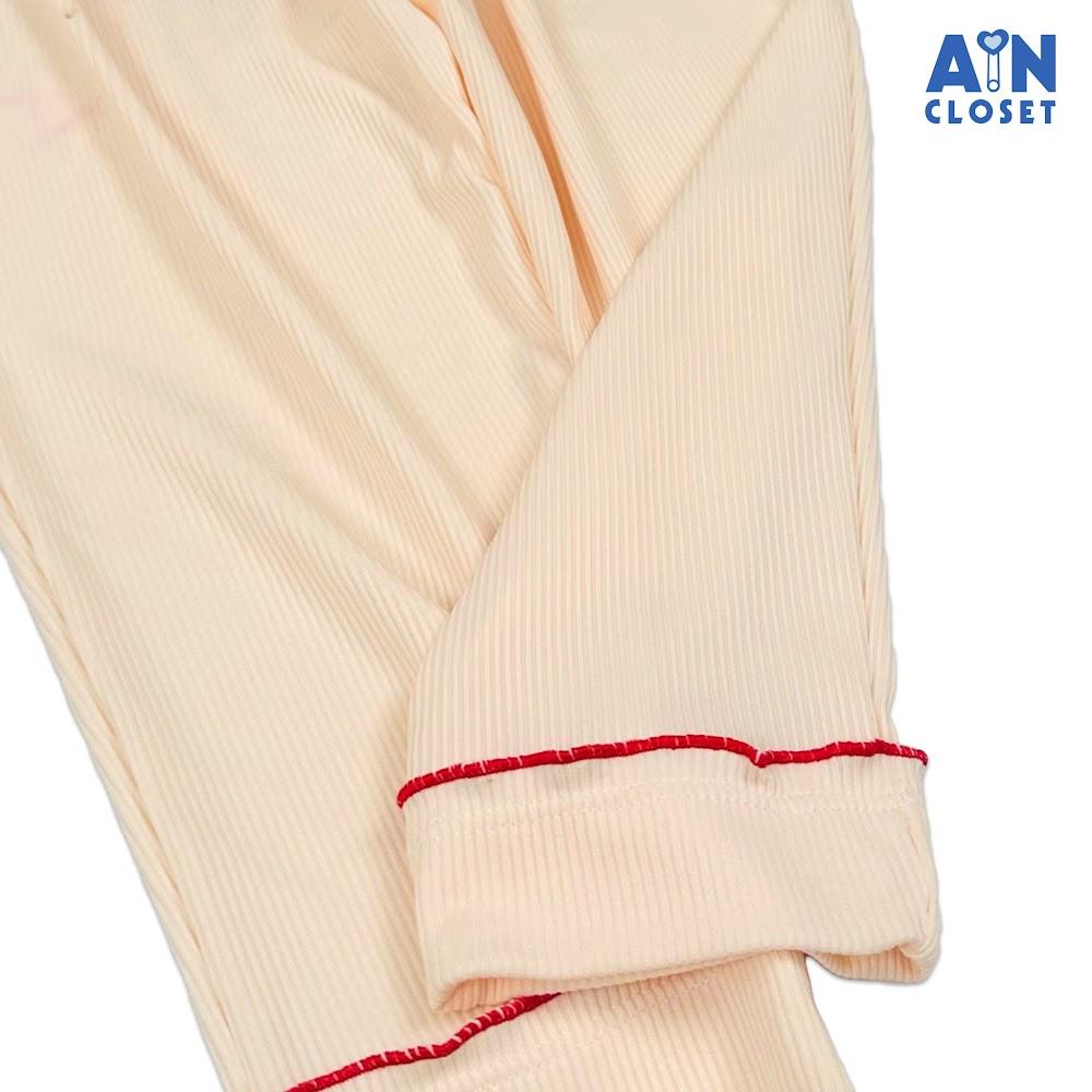 Quần Legging dài bé gái họa tiết Gân Hồng Nude Thun cotton - AICDBGSLWZ8D - AIN Closet
