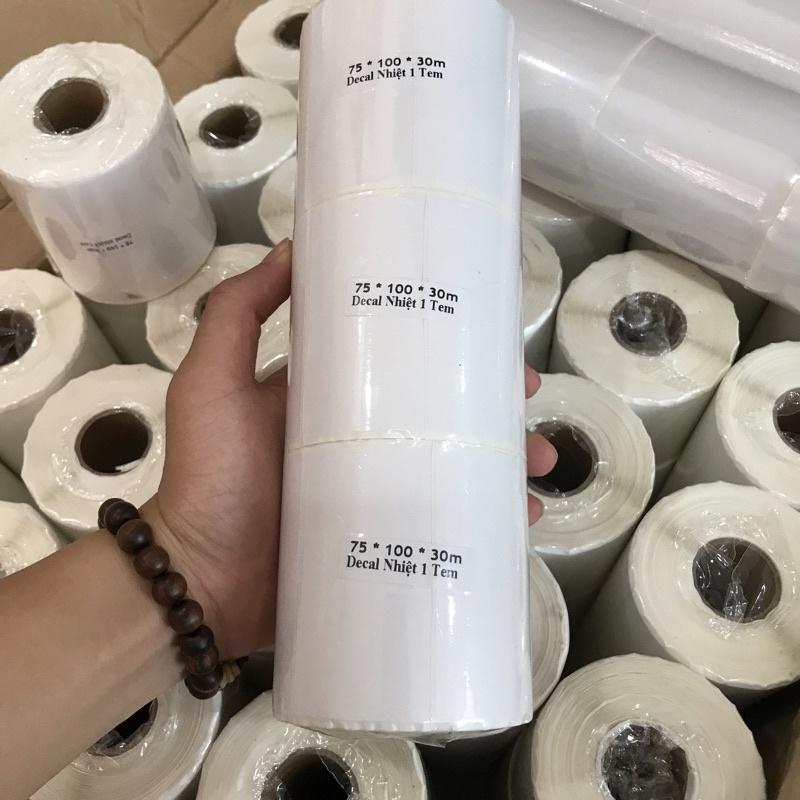 Giấy in đơn hàng A7, giấy in tem mã vạch, giấy in nhiệt decal loại 75x100mm in mã vạch giá rẻ - hàng chính hãng