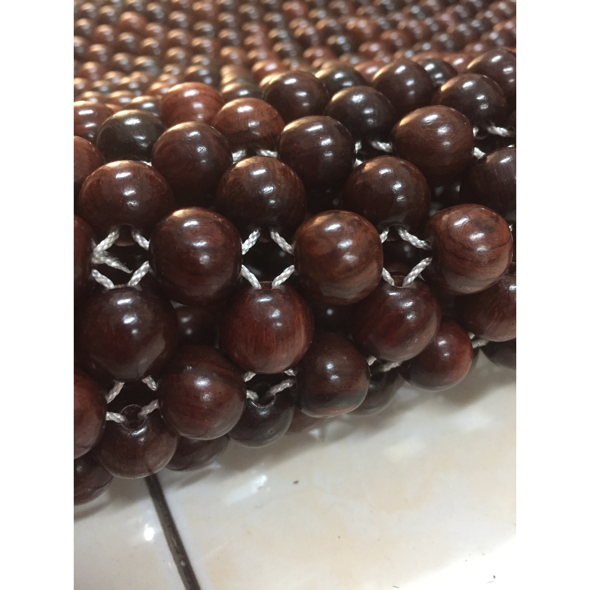 Chiếu hạt gỗ Trắc Bóng cao cấp hạt 1,2cm , Chiếu massage , Chiếu điều hoà - Kích thước 1,6m x 2m