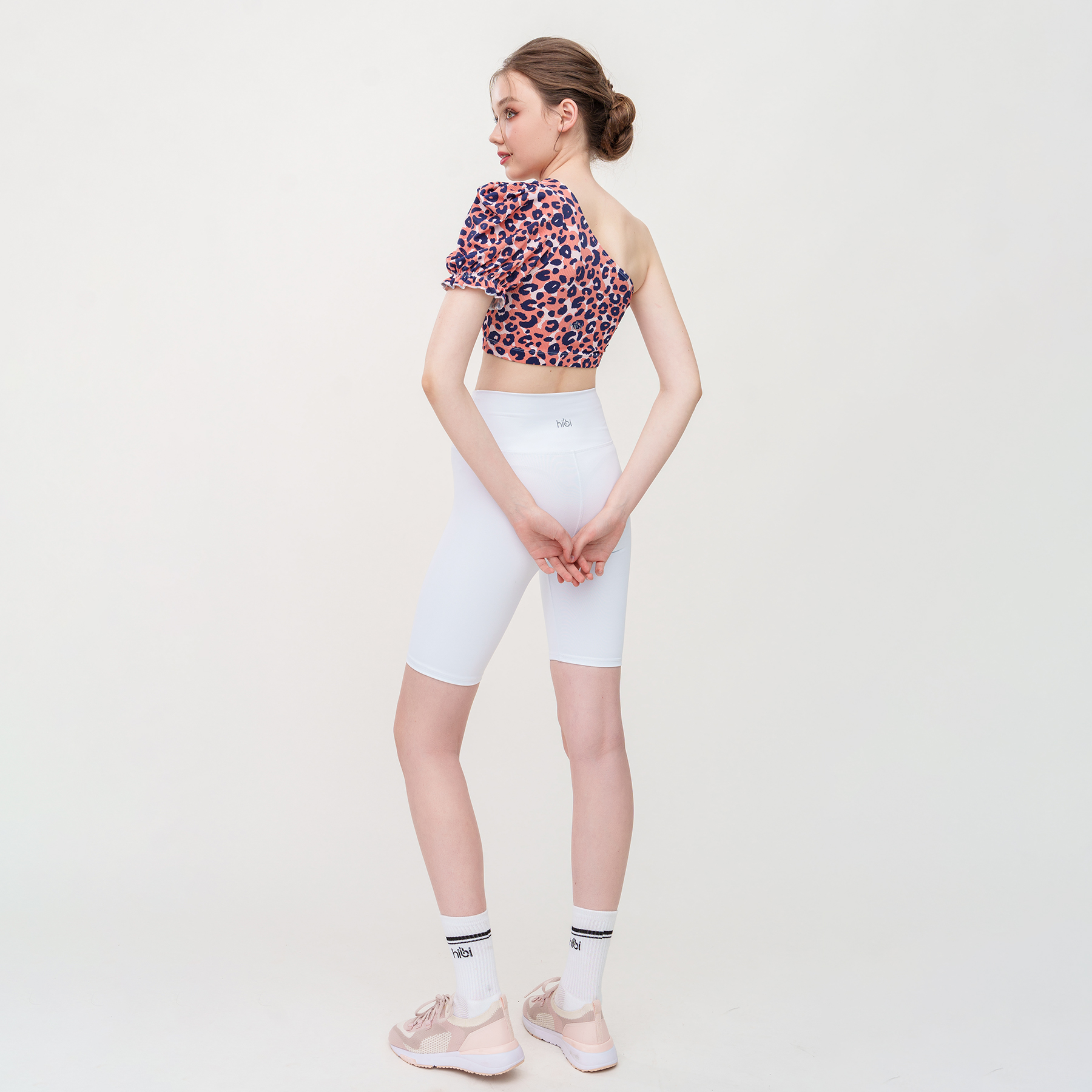 Áo Bra Tập Yoga Gym Hibi Sports BA512 Kiểu Áo Lệch Vai Tay Phồng, Kèm Mút Ngực