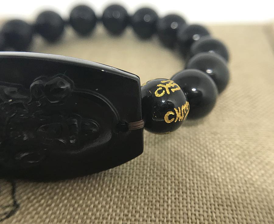 Vòng Tay Phật Bản Mệnh Đá Obsidian Hư Không Tạng Bồ Tát