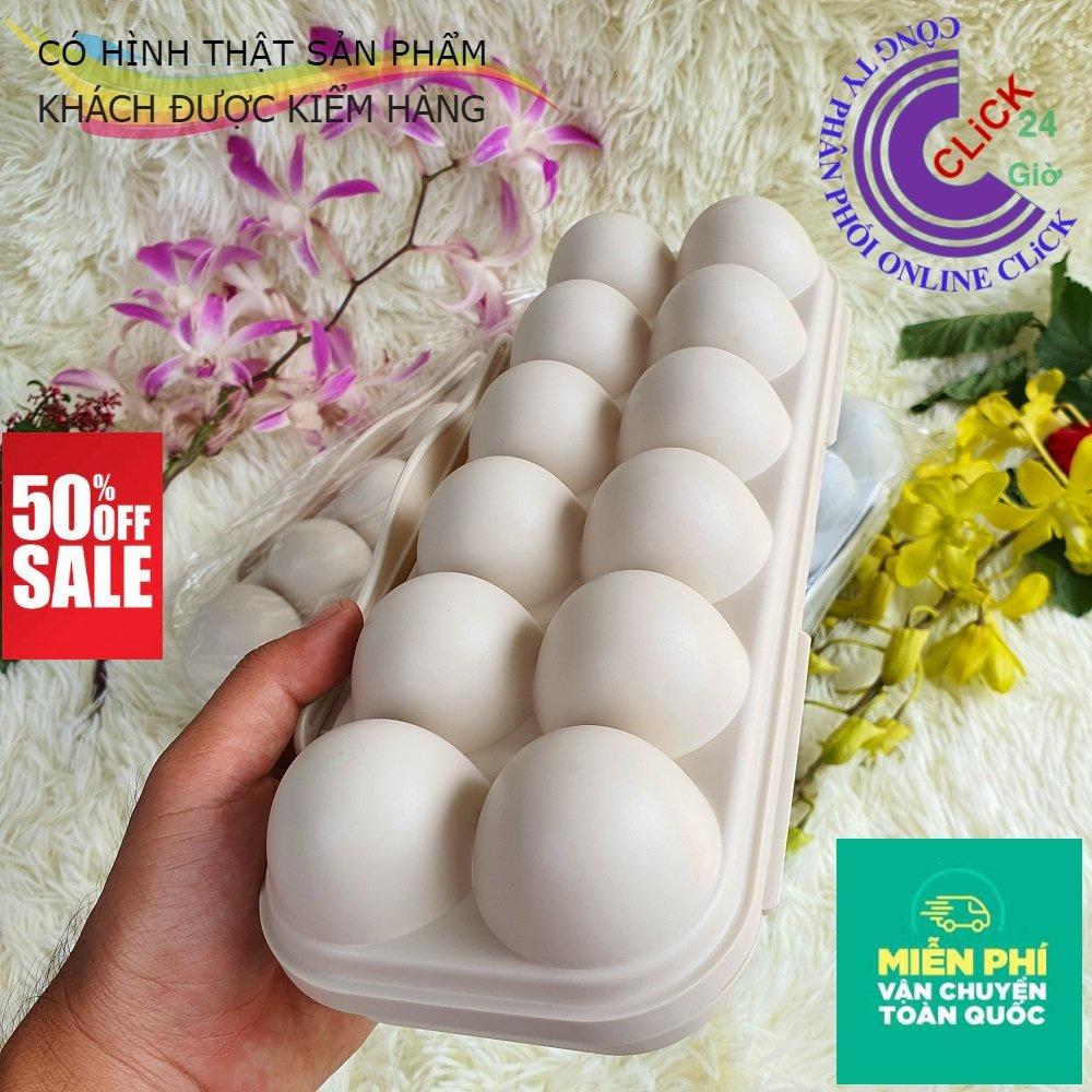 Combo 2 Hộp Đựng Trứng 12 Ngăn Có Khóa Cài Không Sợ Rơi, Nắp Đậy Kín Rất Dầy, Bảo Quản Trứng Lâu - Hàng Cao Cấp