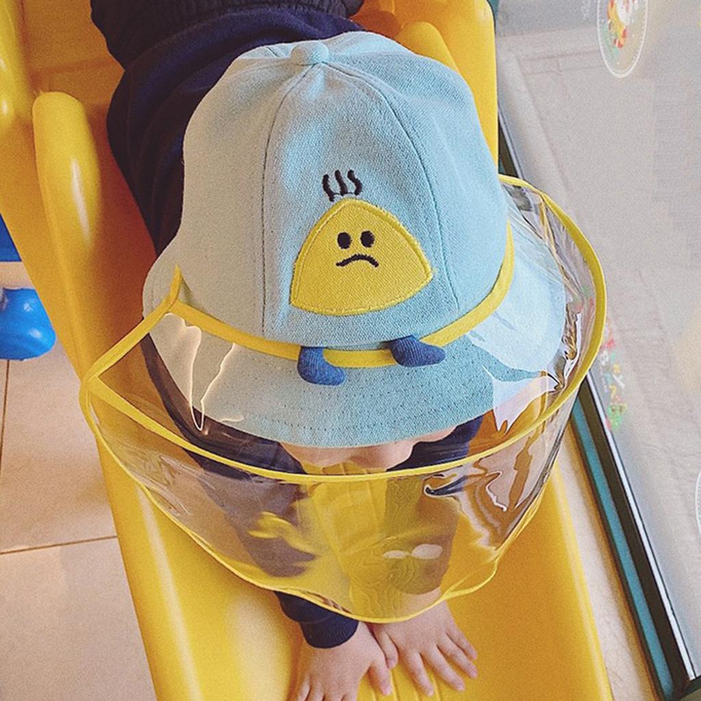 UV Protection Hat for Kids Blue+Beige