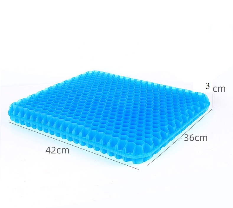 Đệm lót ghế, đệm gel 3D tổ ong lót ghế ngồi, ghế ô tô thoáng khí, hỗ trợ cột sống, tuần hoàn máu G407-Demgelxanh