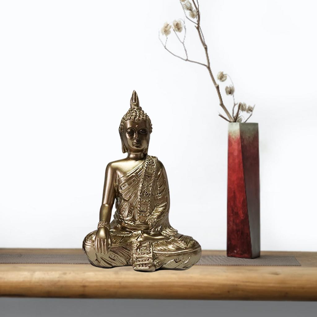 Buddha Statue Buddism Figurines Sculpture Zen Meditation Home Decor
