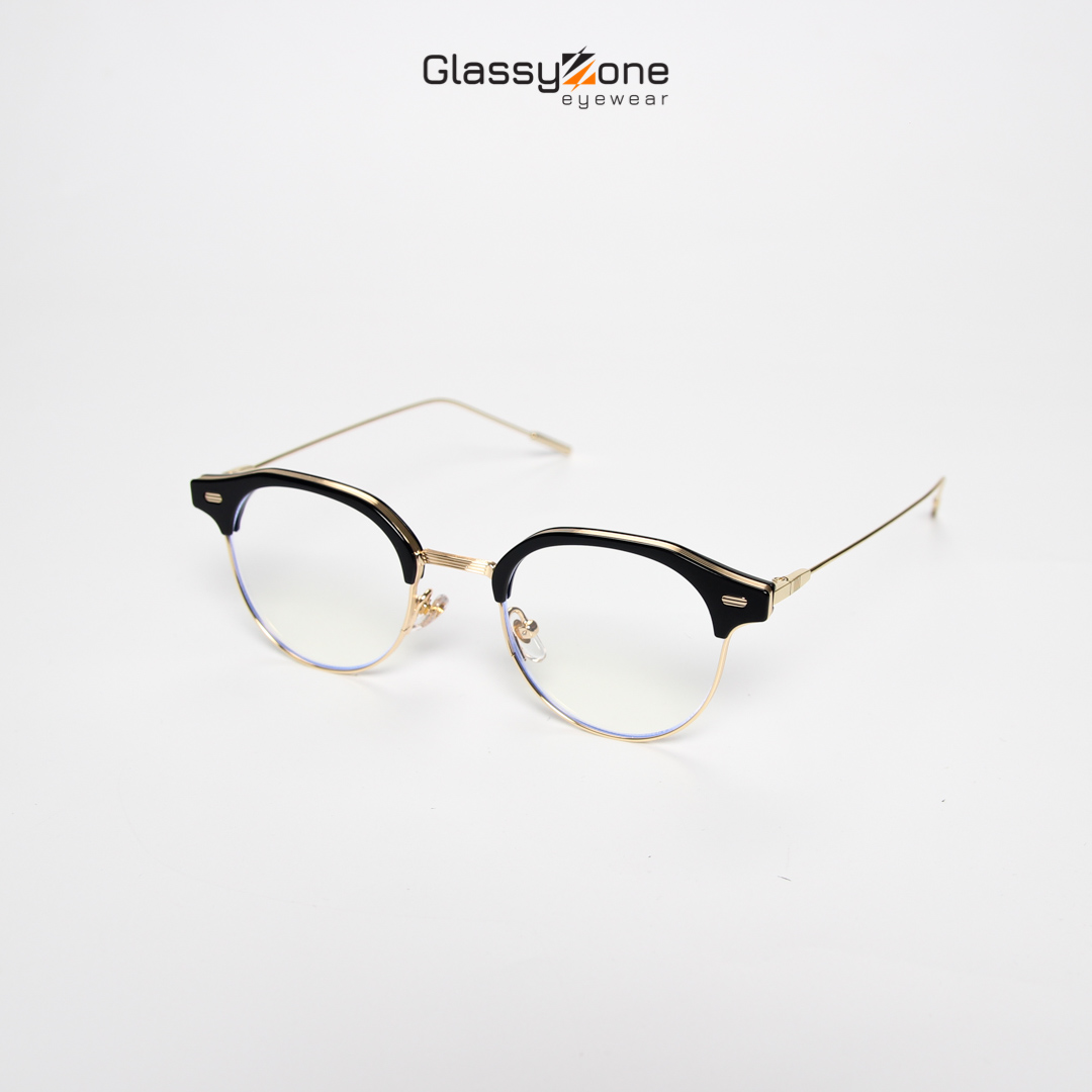 Gọng kính cận, Mắt kính giả cận kim loại Form tròn Unisex Nam Nữ Yuta - GlassyZone