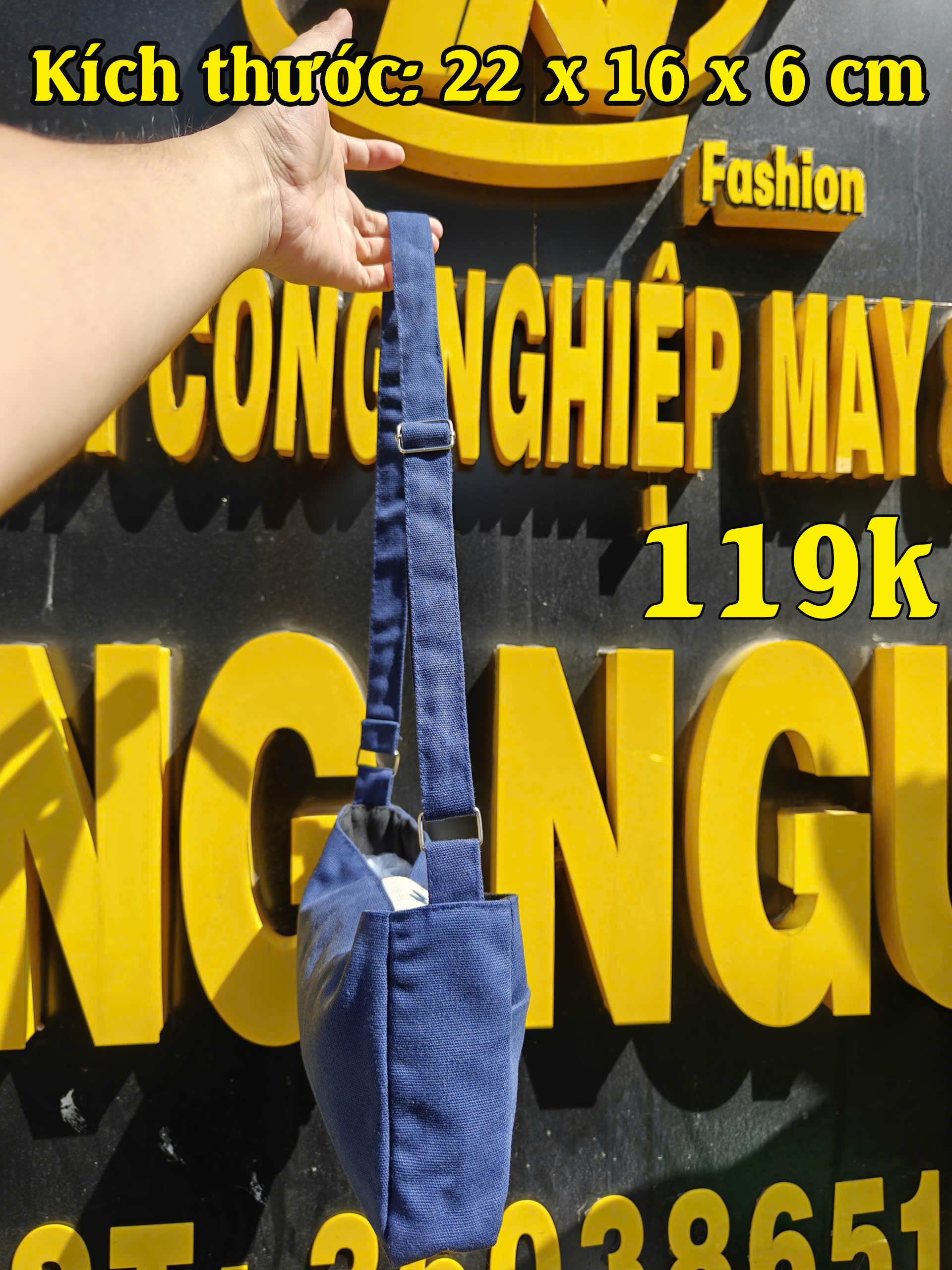 Túi đeo chéo Xbagg cao cấp, Chất liệu canvas