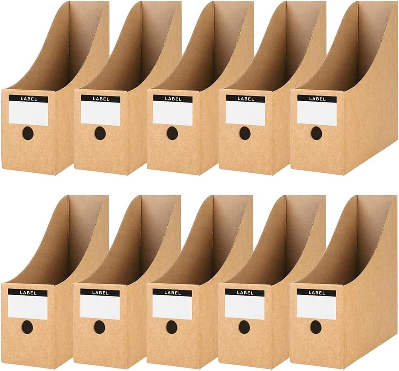 10 mảnh Giấy Kraft Tạp Chí Giá Thư Mục Tạp Chí Giá cho Văn Phòng, tự làm Tài Liệu Chủ Ngăn Kéo Tổ Chức Lưu Trữ Dễ Dàng