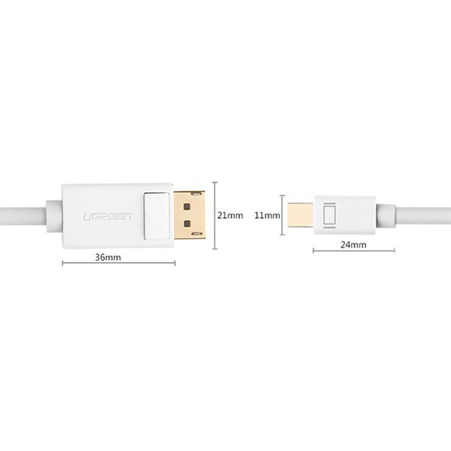 Cáp chuyển Mini DisplayPort to Displayport Ugreen 10476 dài 1,5M chính hãng - Hàng Chính Hãng