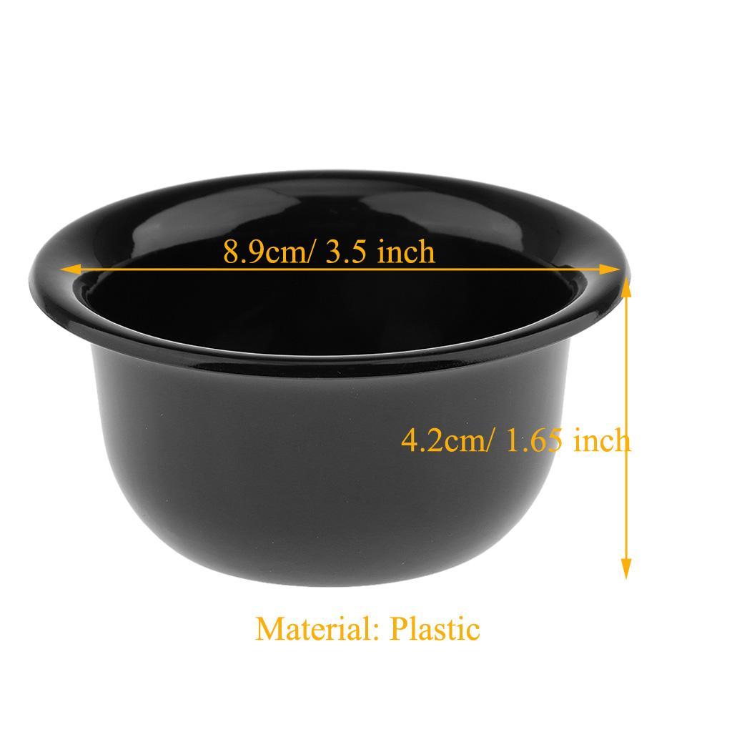 Men's Beard Shaving Brush Stand Holder + Plastic Shave Bowl Mug Cup Set