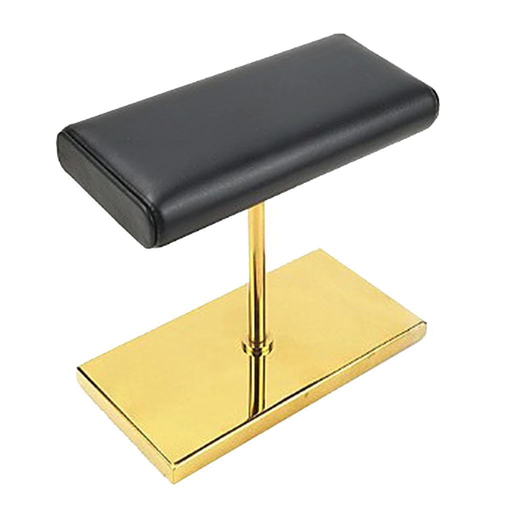 Metal Base &amp; PU Leather Watch Holder Stand for Display T-Bar Rack for Jewelry