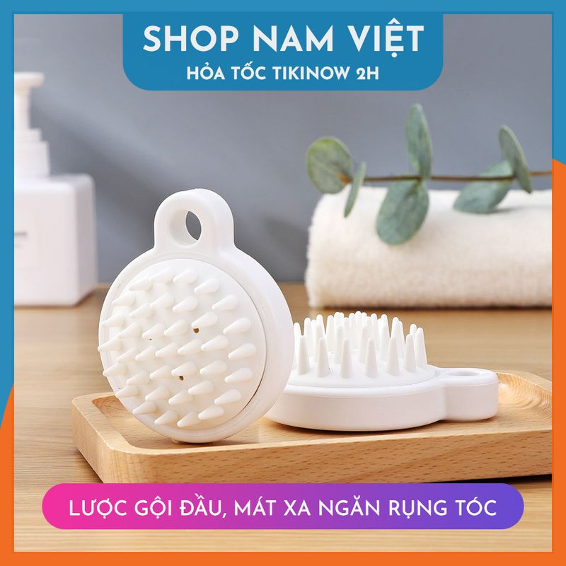 Set 2 Lược Gội Đầu Silicon Mát Xa Thư Giãn, Ngăn Rụng Tóc, Bảo Vệ Da Đầu