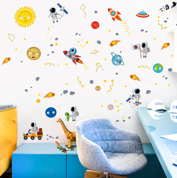 Decal trang trí tường - Vũ Trụ Hành tinh hệ mặt trời mới