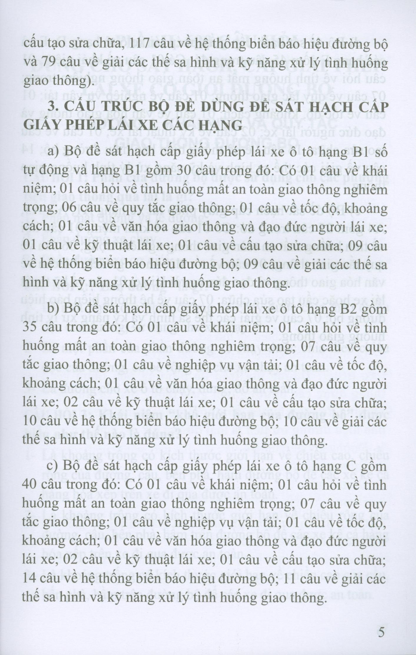 600 Câu Hỏi Dùng Cho Sát Hạch, Cấp Giấy Phép Lái Xe Cơ Giới Đường Bộ