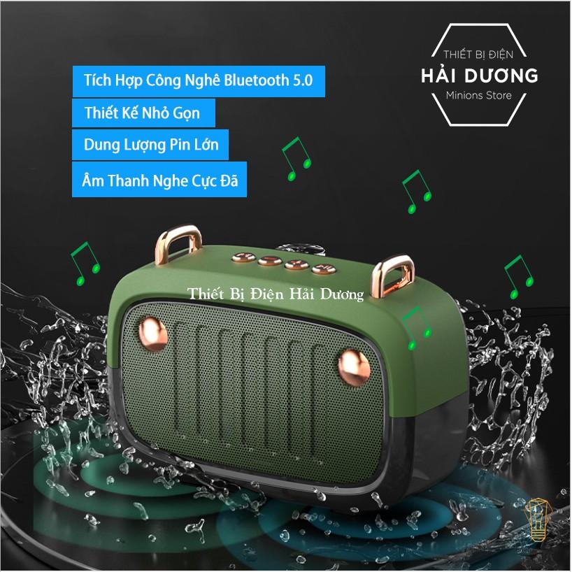 Loa Bluetooth Di Động BS-32D Tích Hợp Đài FM - Hỗ Trợ Khe Cắm Thẻ Nhớ - USB - Dung Lượng Pin Lớn - Nhiều Màu Sắc