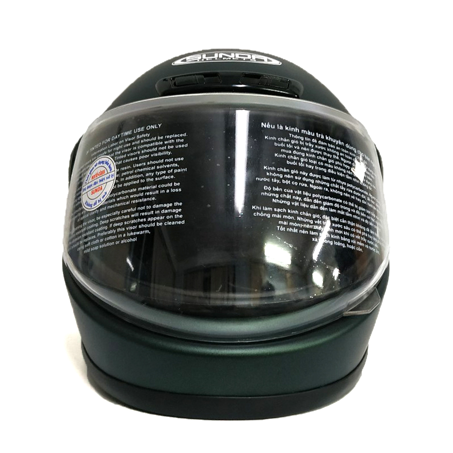 Mũ bảo hiểm fullface hàm SUNDA 555 trơn