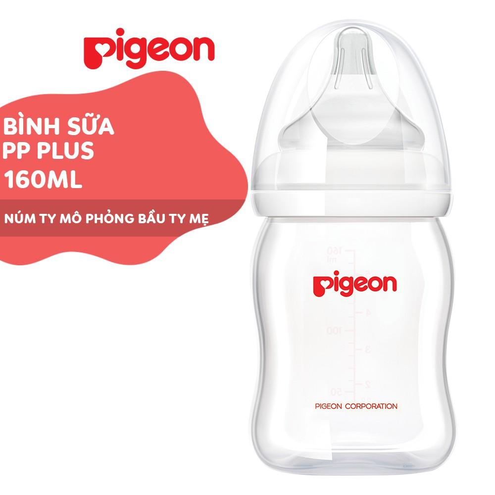 Bình sữa cổ rộng PP Plus Pigeon 160ml/ 240ml/ 330ml