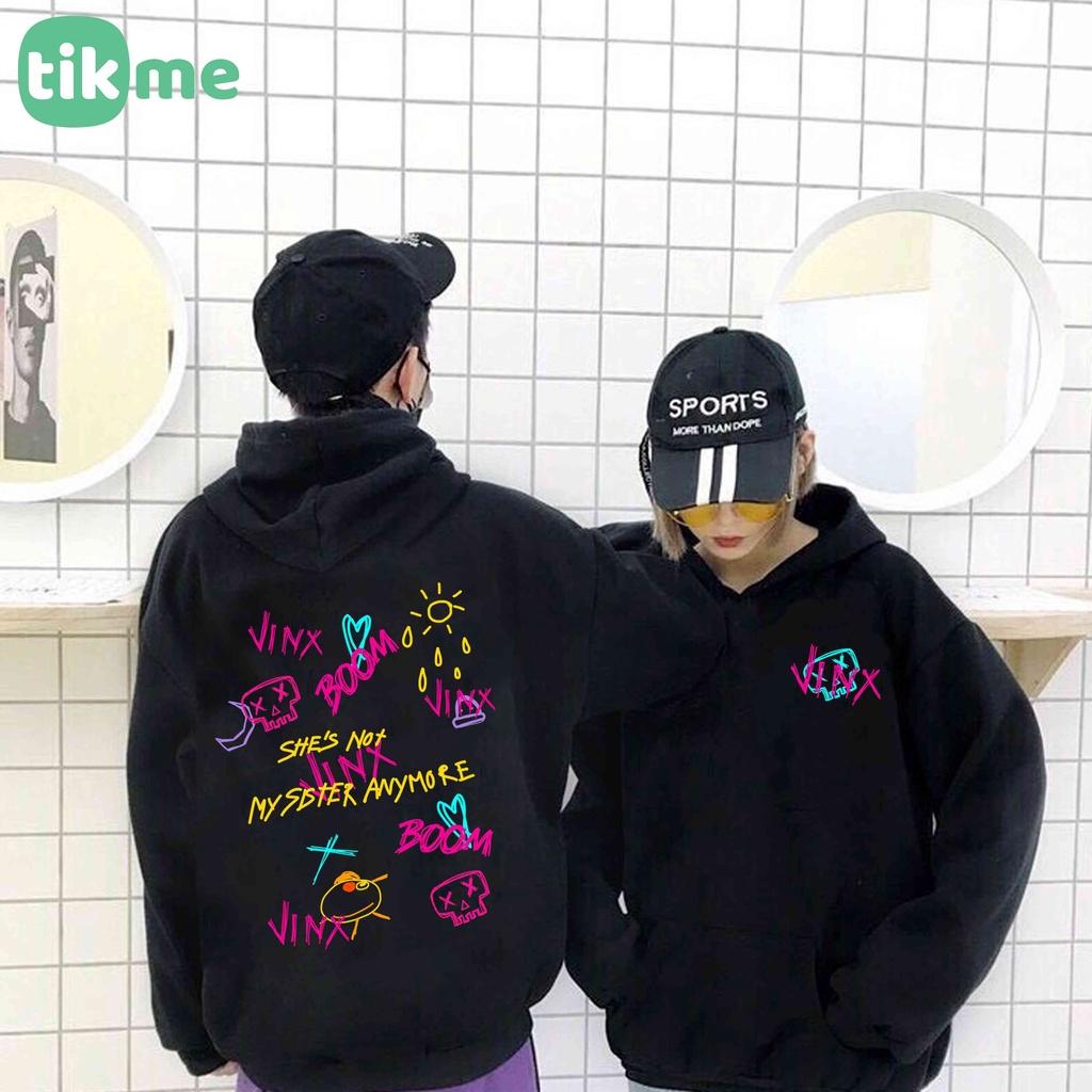 Áo Hoodie nỉ Tikme nam nữ Jinx Arcane devil monster hai mặt size XS-2XL