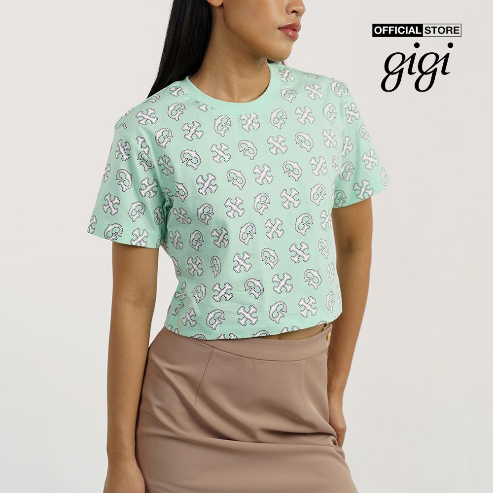 GIGI - Áo thun nữ croptop ngắn tay thời trang G1201T221239