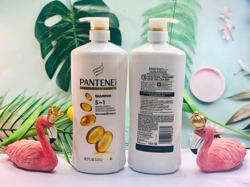 Bộ Dầu Gội Xả Pantene Pro-V Advanced Care 5 In 1 Cung Cấp Độ Ẩm Giúp Tóc Chắc Khỏe Hàng Mỹ