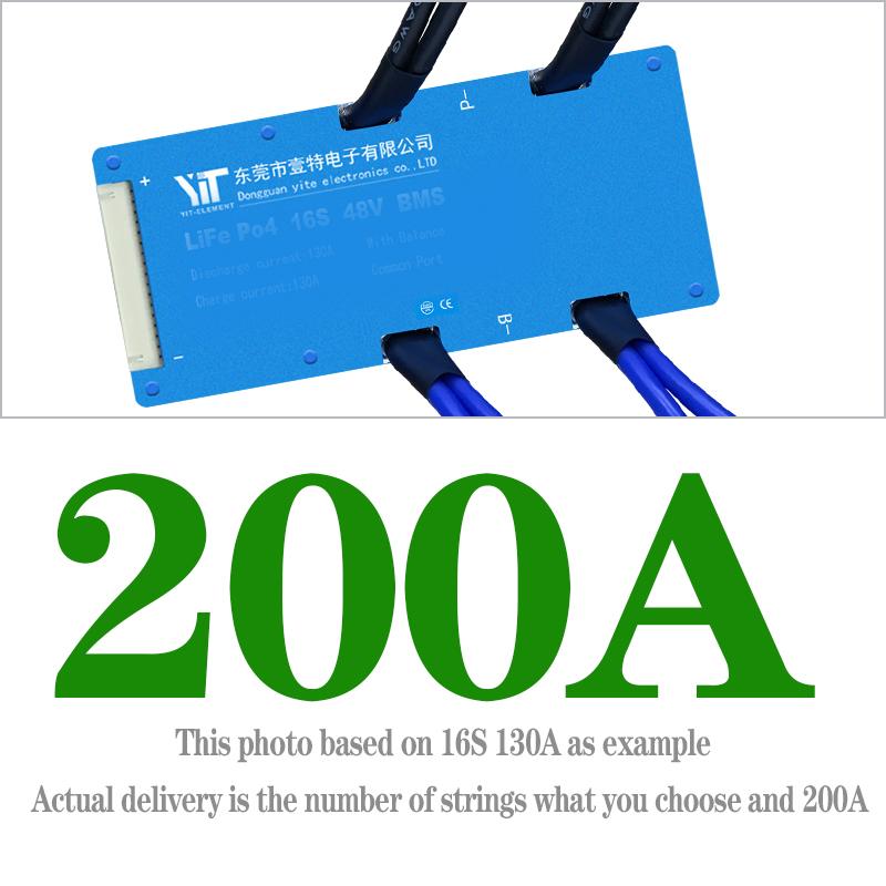 Bảng mạch cân bằng pin lithium LiFePo4 BMS 3.2V Cell 4S 12V 8S 24V 12S 36V 15S 16S 48V 19S 20S 60V 23S 24S 72V 20A 60A 100A 150A Hiện tại: LiFePo4 4S 12V