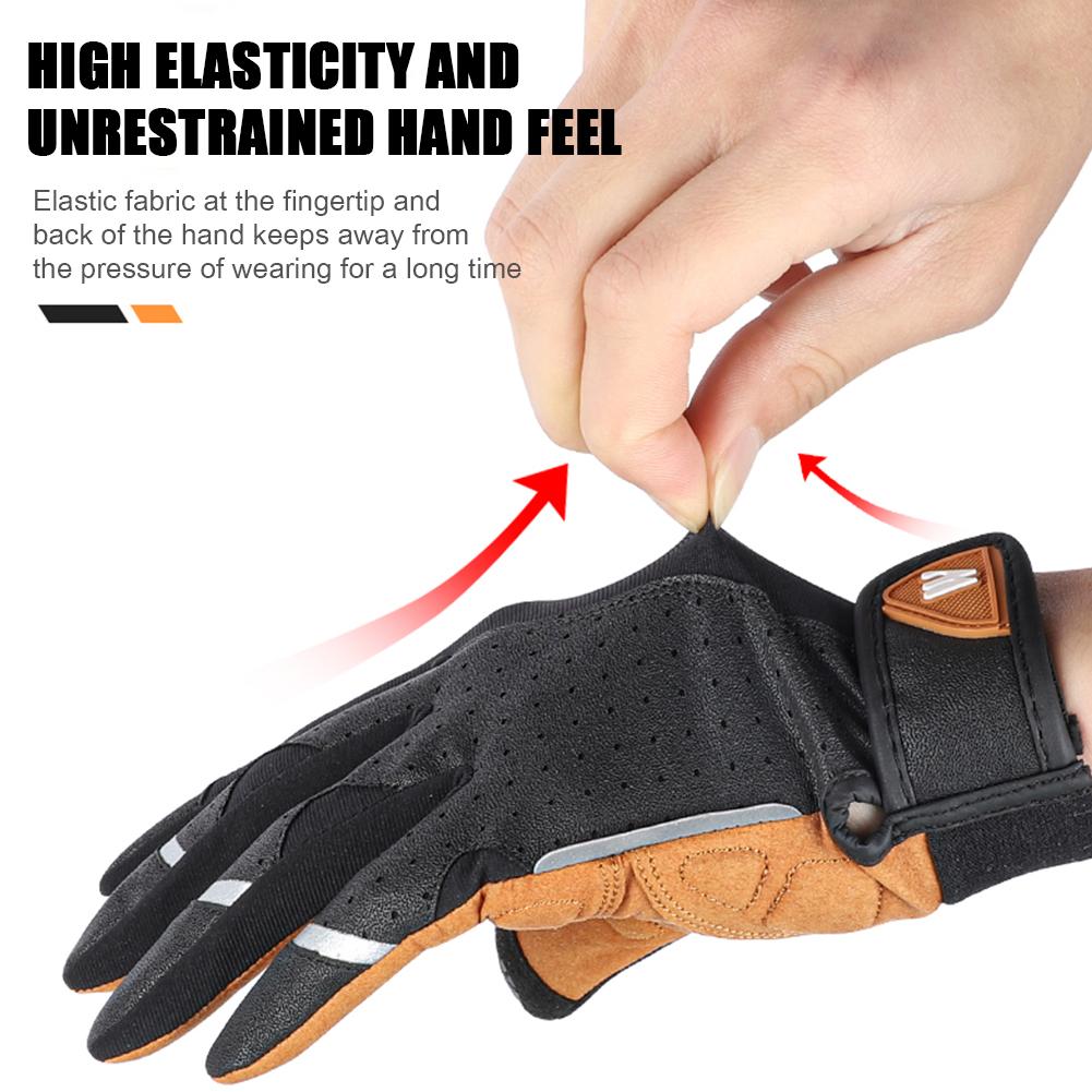 Găng tay xe đạp xe đạp phía tây Mùa đông Full Finger MTB Xe đạp Găng tay thể thao nam nữ Half Finger Summer Gym Găng tay xe máy Găng tay Color: Full Finger Gloves Size: L