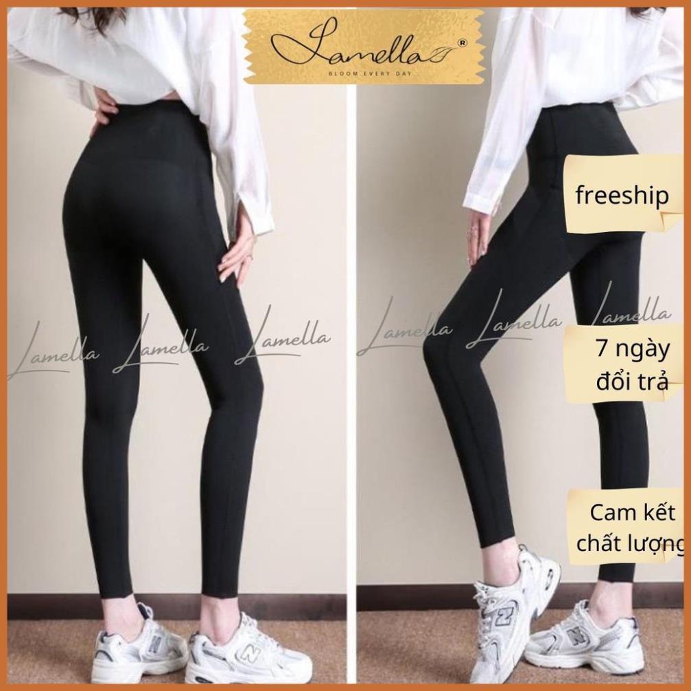 Quần legging nữ dài cạp cao bigsize cao cấp nâng mông LAMELLA QD02