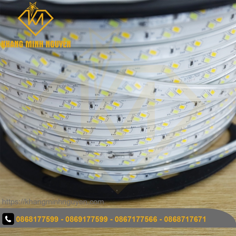 Led dây 220V đổi màu -- - bọc chống nước - trang trí trần, quấn thân cây