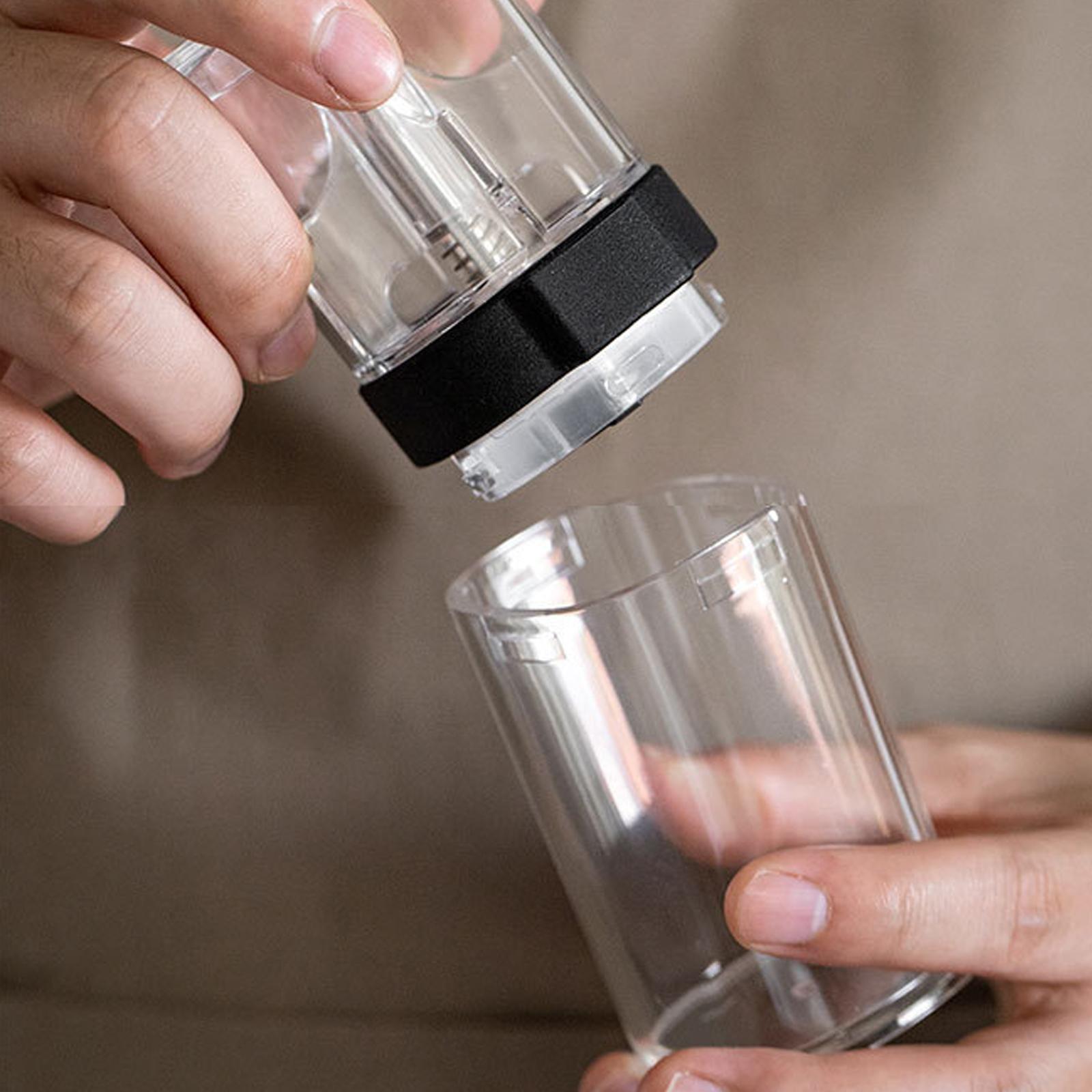 Manual Ceramic Burr Coffee Bean Grinder Manual for Travelling transparent