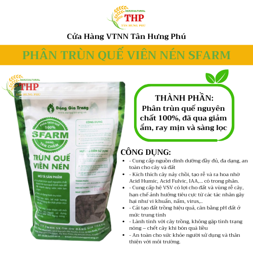 TRÙN QUẾ VIÊN NÉN 1KG | Phân Bón