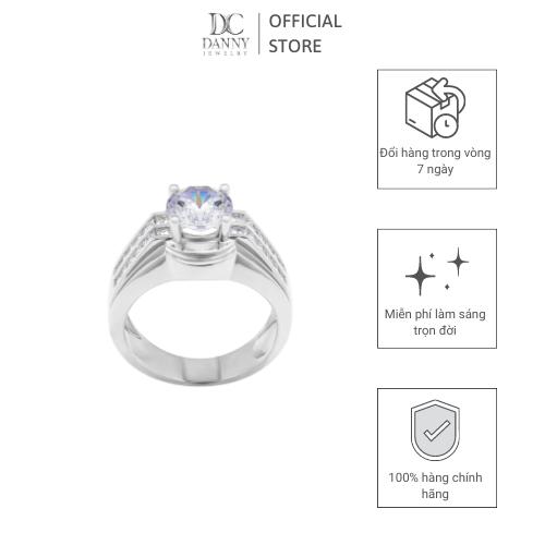Nhẫn Nam Danny Jewelry Bạc 925 Đá Chủ CZ Xi Rhodium NN4393