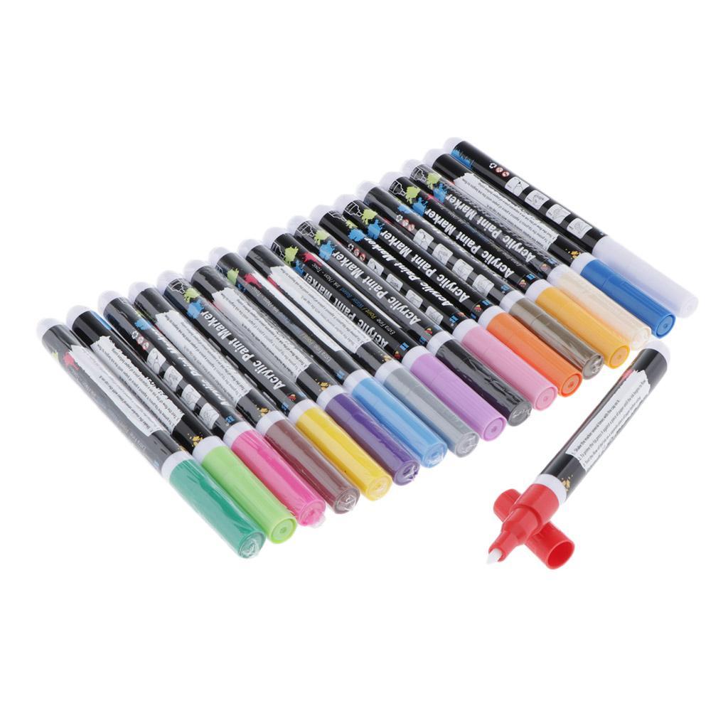 Paint Pens - Premium Acrylic Paint Pens & Rock Painting Kit for Painting Rocks, Glass, Ceramic, Porcelain. Permanent Oil Based Waterproof Markers