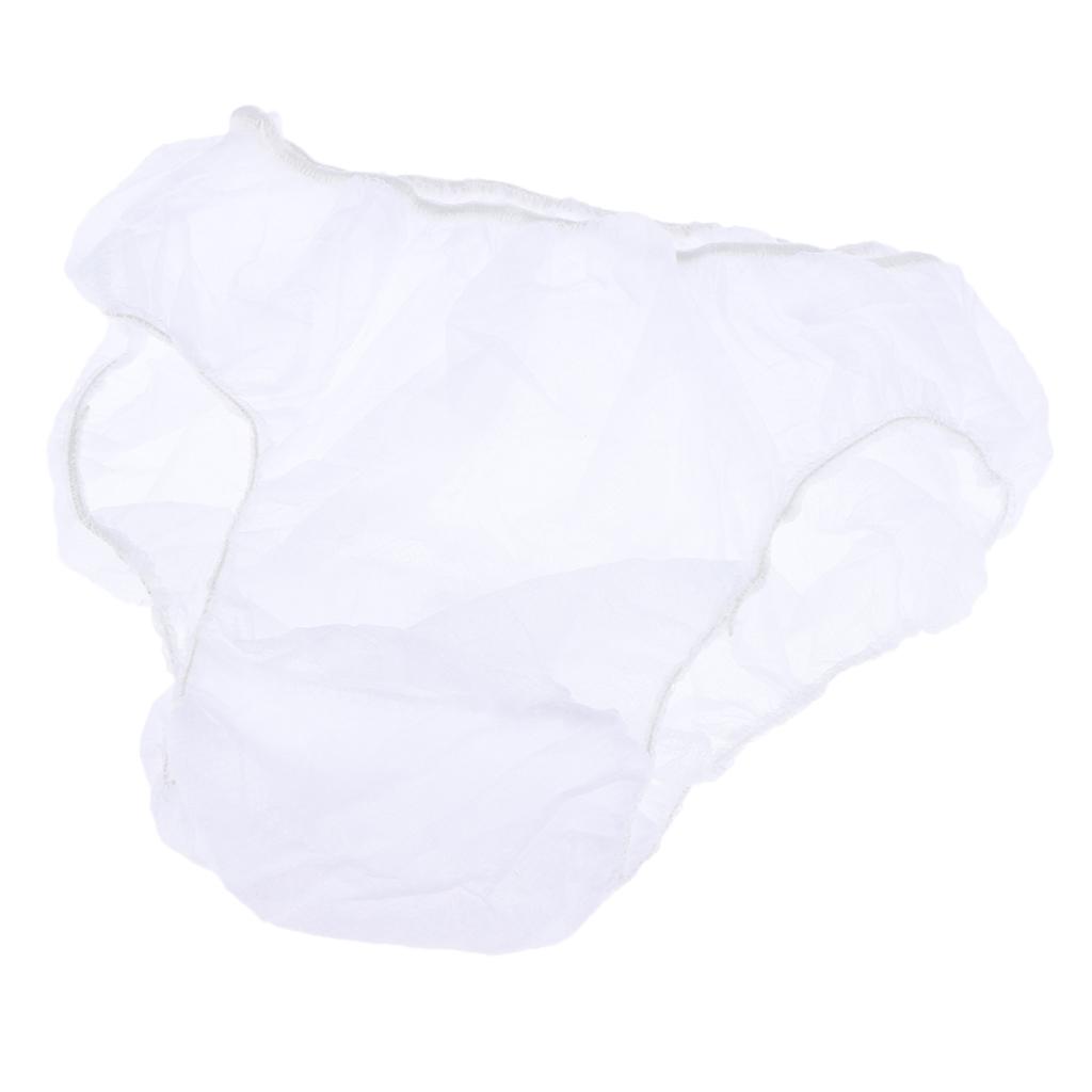 2x50pcs Nonwoven Underwear Panties Handy Briefs for Travel Hotel Spa White