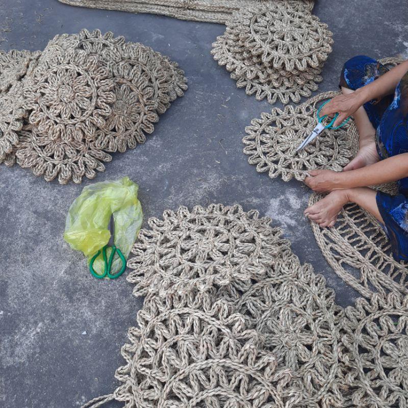 Đĩa cói hoa size 30cm - 35 cm