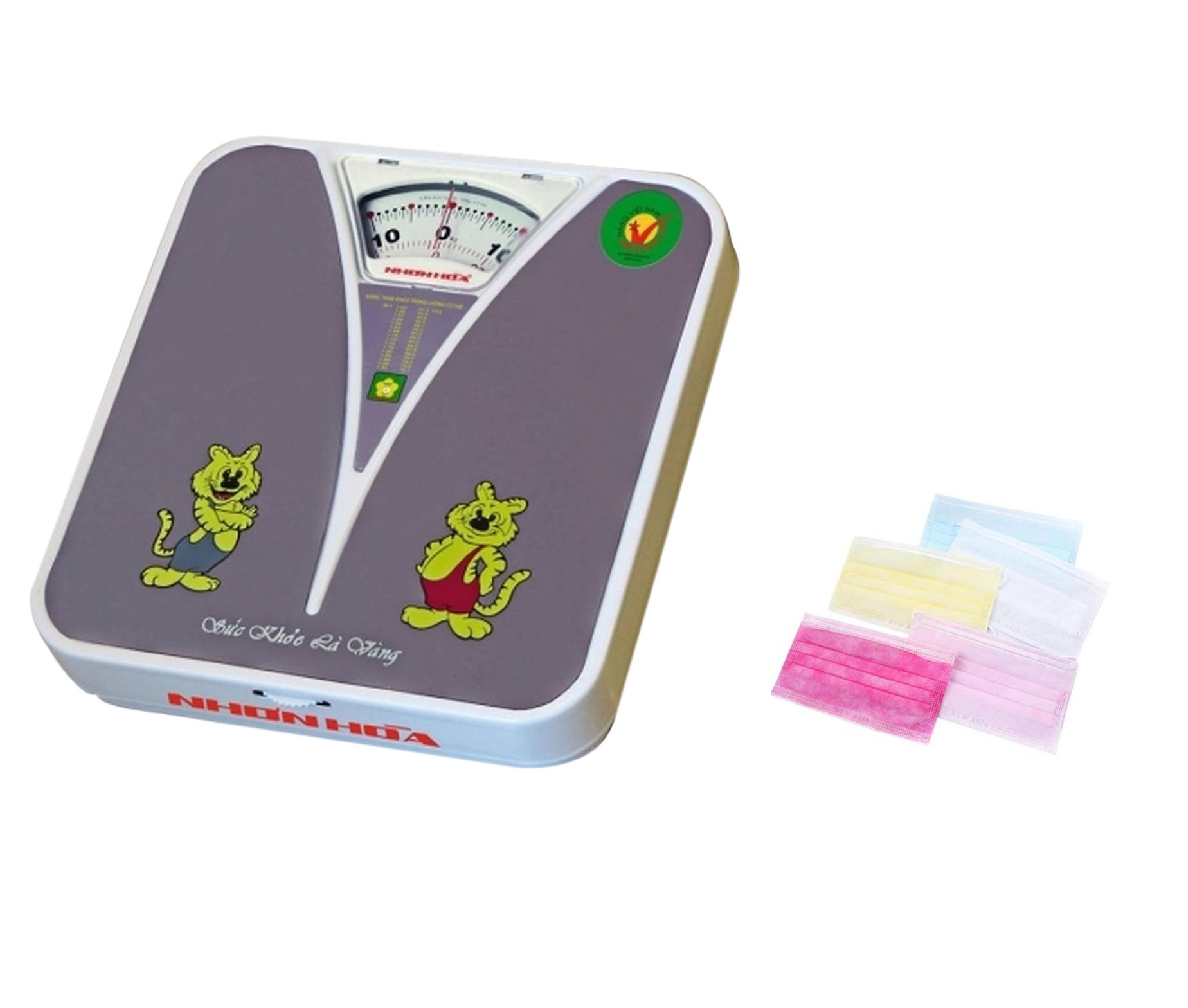 Cân Sức Khỏe 120kg Nhơn Hòa NHHS-120-K2 + Tặng 10 Khẩu Trang Màu Sắc Ngẫu Nhiên